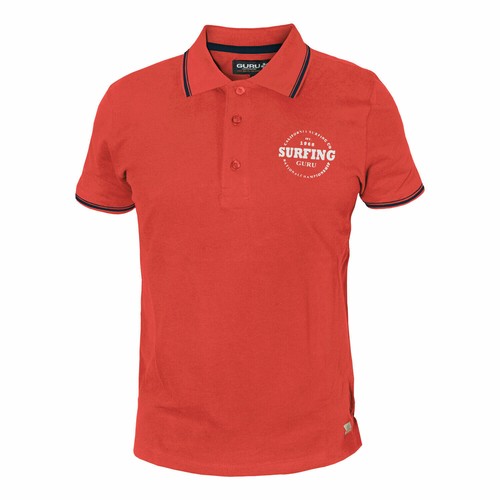 Polo guru surfing rosso - surfing,