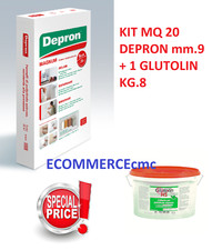 KIT 20 PANNELLI ISOLANTI DEPRON 125X80CM H9mm + COLLA ADESIVO 8KG GLUTOLIN HS