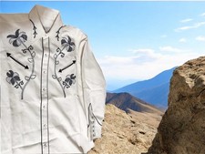 Camicia western vintage anni '70 H Bar C - Floreale