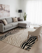 Tappeto zebrato trapuntato a