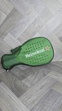 HEINEKEN BEER ADVERTISIGN SET OF TWO WOODEN BEACH RACKETS