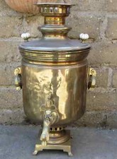 GRANDE SAMOVAR ANTICO RUSSO RAME OTTONE FINE 800 ALTO 65 CM PESO 9,7 KG