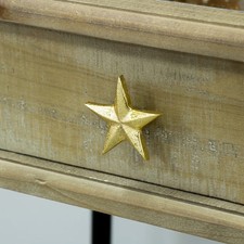 Pomello cassetto stella oro