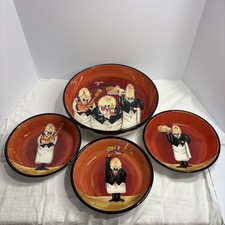 Viene servita la cena internazionale certificata! Ciotola per pasta 13" e tre ciotole da portata