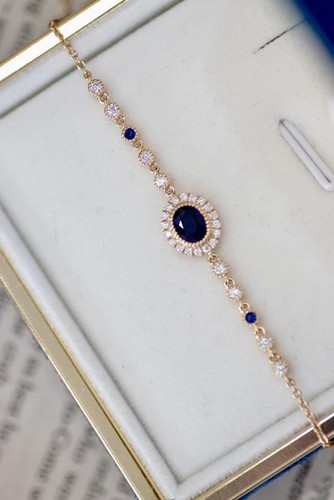 Bracciale ovale zaffiro