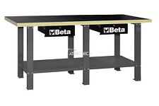 Banco da lavoro tecnico Beta Tools C56W in acciaio con piano in legno grey