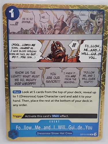 One piece card - one,
