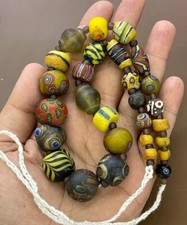 Collana di perle in vetro Gabri mosaico romano antico originale circa I-II se...