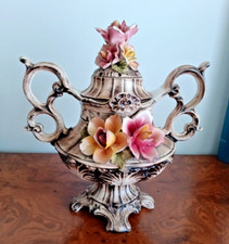 Bassano Italy Henkel Deckelvase 60er Jahre Rarität Capodimonte Nr. 272 H. 34 cm