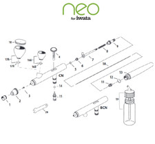 Ricambi Iwata per aerografo