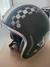 Casco IXS jet nero/bianco con verniciatura opaca - modello HX 89 racer. Taglia S