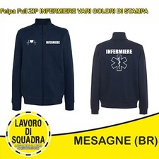 FELPA  INFERMIERE Full Zip Sanitaria Ospedale Operatore Struttura Sanitaria