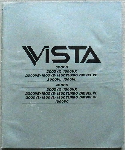 Toyota vista vl brochure - vista,