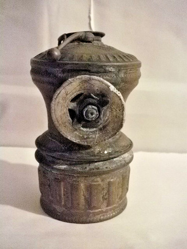 Antica lampada testa minatori - antica,