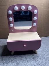 Porta Trucco da Tavolo per Bambine Con Luci E Accessori Funzionante Rosa