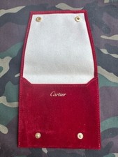 CARTIER Étui Transport Pochette Voyage Double et 2 Poches Rouge 13 cm x 11,50 cm