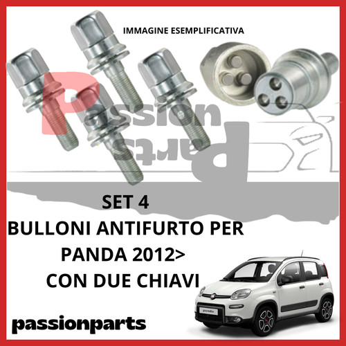 Kit bulloni antifurto cerchi - 4,