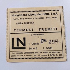 Biglietto Traghetto Anni 70-80