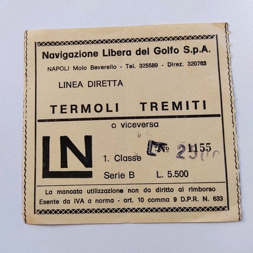 Biglietto traghetto anni 80 - biglietto,