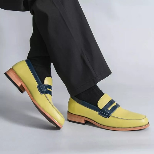 Mocassino uomo giallo - uomo, lime