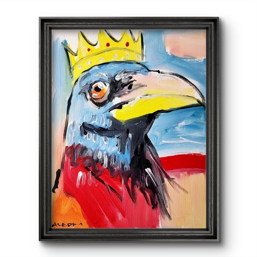 Aleph original art raven - original,