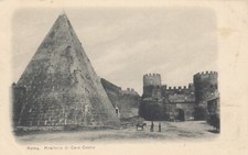 CARTOLINA *75 ROMA LAZIO PIRAMIDE DI CAIO CESTIO STORIA MEMORIA VIAGGIATA 1899