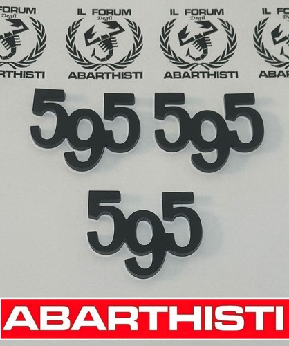 Abarth loghi 595 - x3, metallo