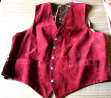 Gilet Camoscio Anni'80.Panciotto Vera Pelle