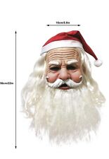 Maschera Babbo Natale, Natale Babbo Maschera Latex Santa Claus Con Cappello, Chr