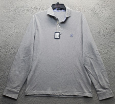 Polo Fay uomo XXL grigia infradito polsino Italia vestibilità regolare manica lunga spacco Popover