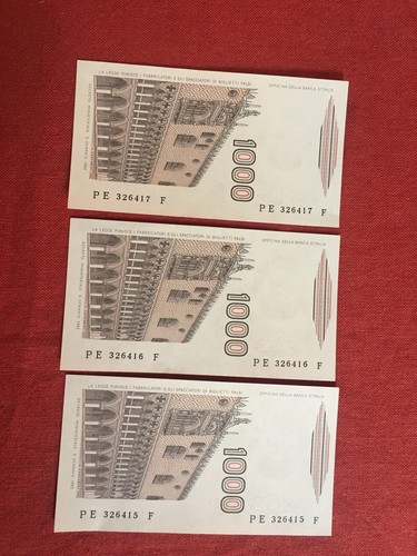 Banconote lire 1000 mille - banconote,
