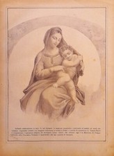Stampa antica MADONNA CON