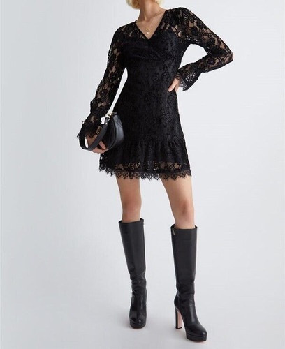 Abito nero pizzo liu jo - abito,