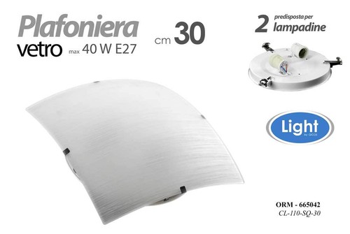 Plafoniera applique quadrata - plafoniera,