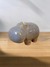 Statuina Lisa Larson Ippopotamo in ceramica "Stora Zoo" 