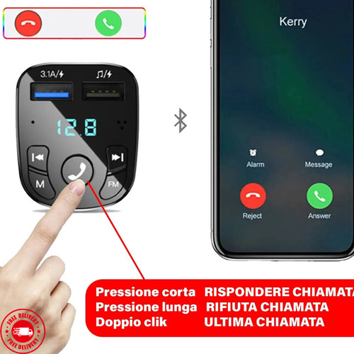 Kit vivavoce bluetooth - vivavoce, fm