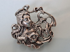 Molto Bella, Vecchia Spilla, 925 Spilla In Argento, Spilla E Ciondolo