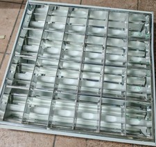 5 Plafoniere neon  incasso controsoffitto cartongesso 60x60 con compresi neon