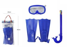 Set Sub Maschera + Boccaglio Pinne Colorato Bambini Bimbi Nuoto Mare Estate dfh