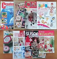 Riviste varie Ricamo, cucito, punto croce, creatività. Rare. Illustrate a colori