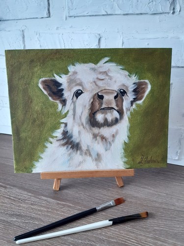 Quadro mucca fattoria arte