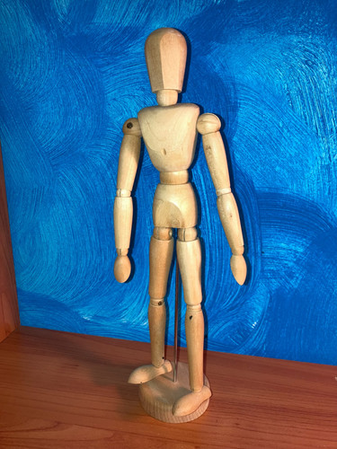 Manichino legno per artisti - manichino, in
