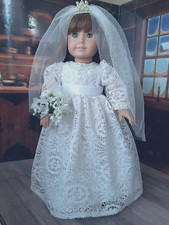 Bambola 18" pizzo bianco e