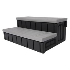 Nuova vasca idromassaggio 2 gradini 36" patio spa gradino superficie antiscivolo con contenitore nascosto
