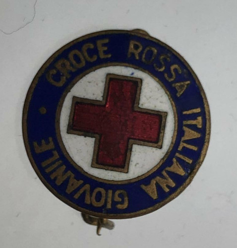 Spilla croce rossa - spilla,