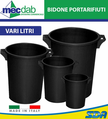 Bidone portarifiuti nero - bidone,