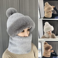 Cappelli Invernali Da Donna Scaldacollo Con Sciarpa Con Cappuccio Antivento ☆