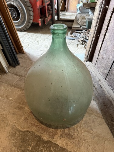 Damigiana vetro antica - vetro,