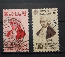 1934 REGNO CONGRESSO ELETTRO RADIO BIOLOGIA GALVANI. FRANCOBOLLI USATI SERIE