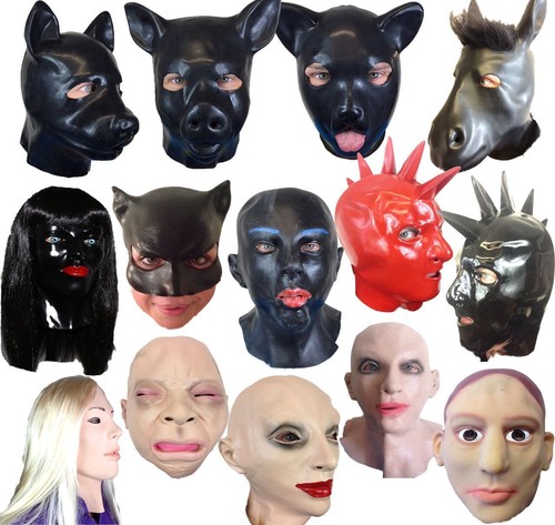 Gomma feticcio maschera cappe - gomma,